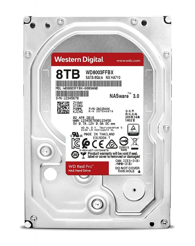Жесткий диск WD SATA-III 8Tb WD8003FFBX NAS Red Pro (7200rpm) 256Mb 3.5"