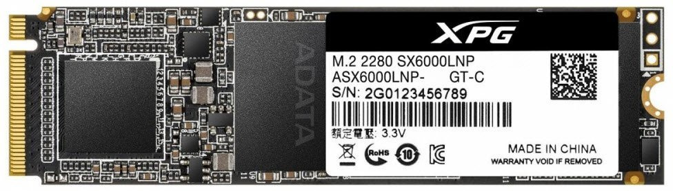 Накопитель SSD A-Data PCI-E 3.0 x4 128Gb ASX6000LNP-128GT-C XPG SX6000 Lite M.2 2280