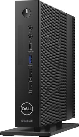 Тонкий Клиент Dell Wyse Thin 5070 ext PS J5005 (1.5)/4Gb/SSD16Gb/UHDG 605/ThinOs/GbitEth/130W/мышь/черный