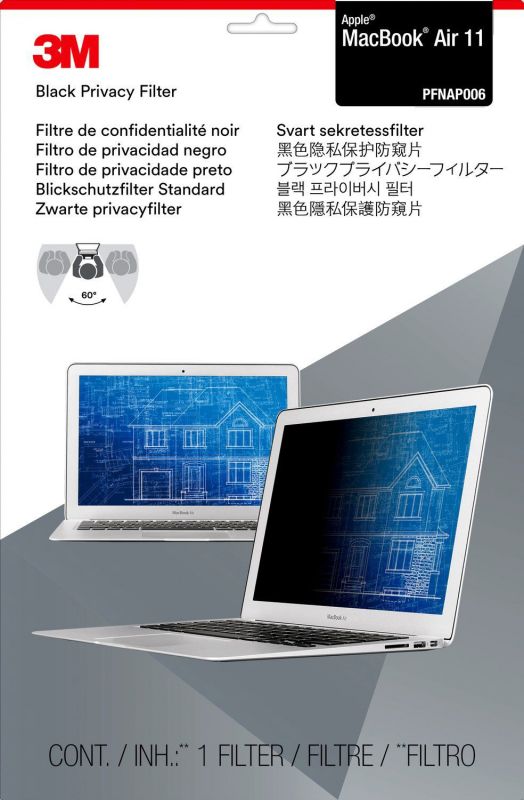 Экран защиты информации для ноутбука 3M PFNAP006 (7100011159) 11.6" черный