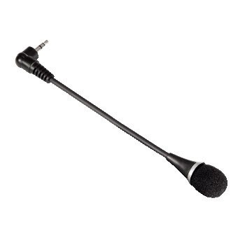 Микрофон Hama H-57152 для ноутбука гибкий кабель 17 см 3.5 мм Jack черный (плохая упаковка)