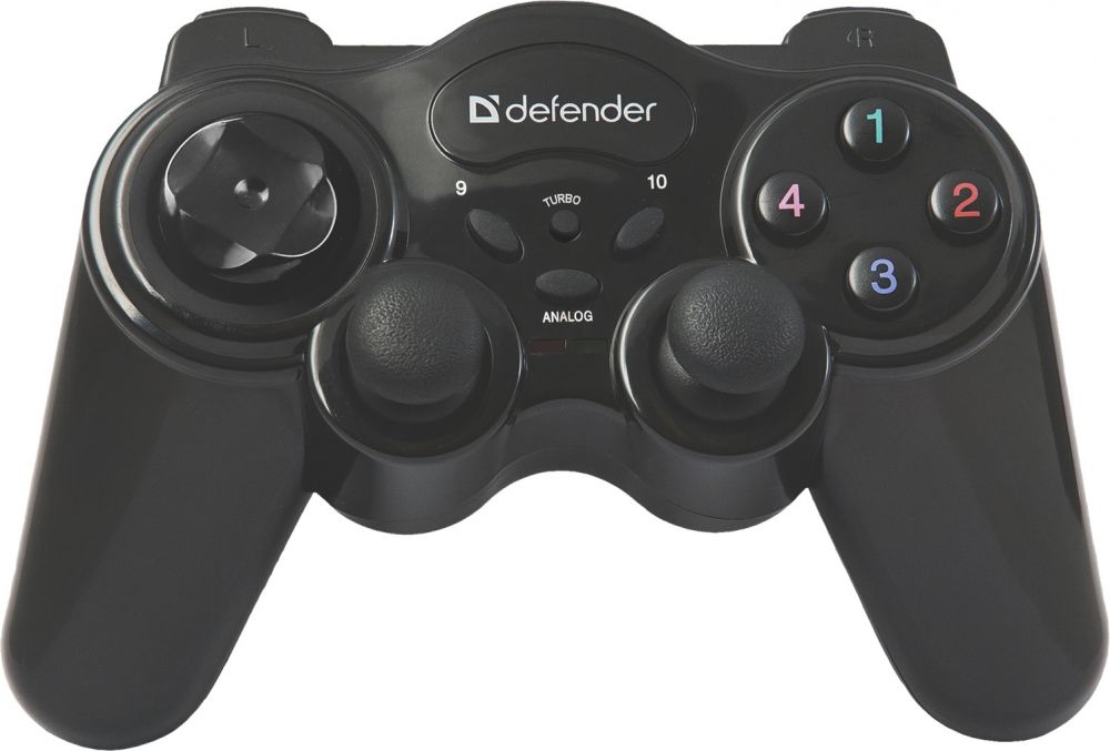 Геймпад Defender Game Master черный USB Беспроводной виброотдача