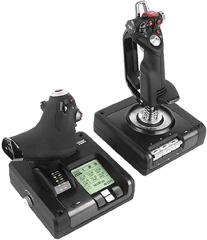 Джойстик Logitech G Saitek X52 Pro Flight Control System черный USB виброотдача