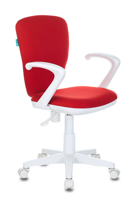 Кресло детское Бюрократ KD-W10AXSN красный 26-22 крестов. пластик пластик белый