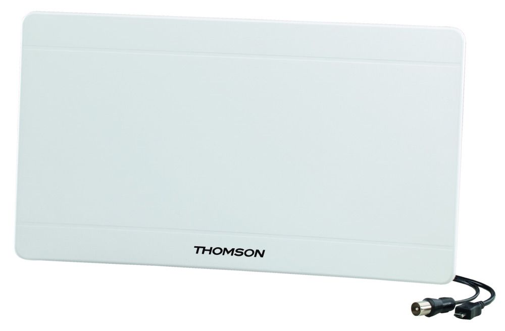 Антенна телевизионная Thomson ANT1706 43дБ активная белый каб.:1.4м (плохая упаковка)