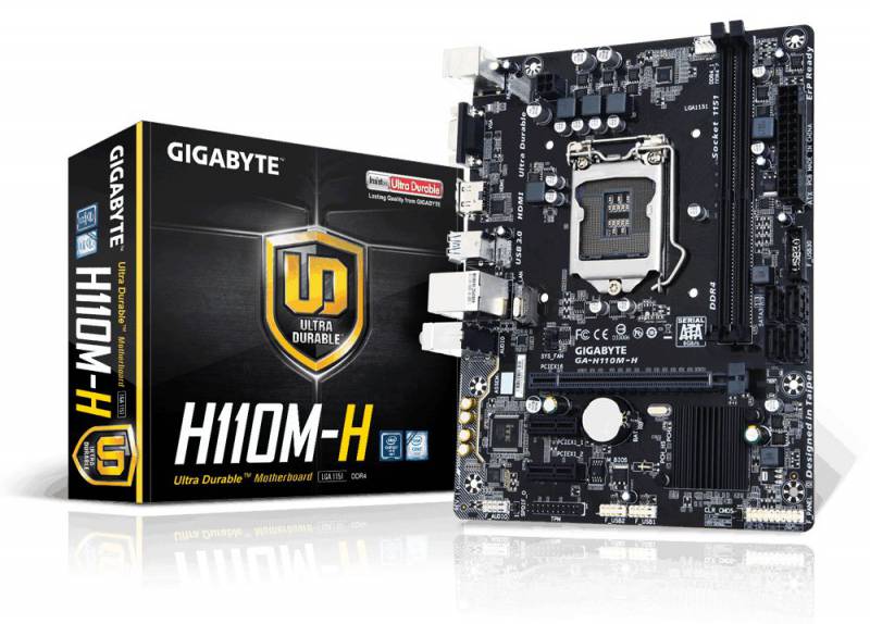 Материнская плата Gigabyte GA-H110M-H Soc-1151 Intel H110 2xDDR4 mATX AC`97 8ch(7.1) GbLAN+VGA+HDMI