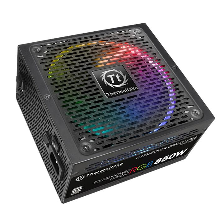 Блок питания Thermaltake ATX 850W Toughpower RGB 80+ platinum 24+2x(4+4) pin APFC 140mm fan color LED 12xSATA Cab Manag RTL