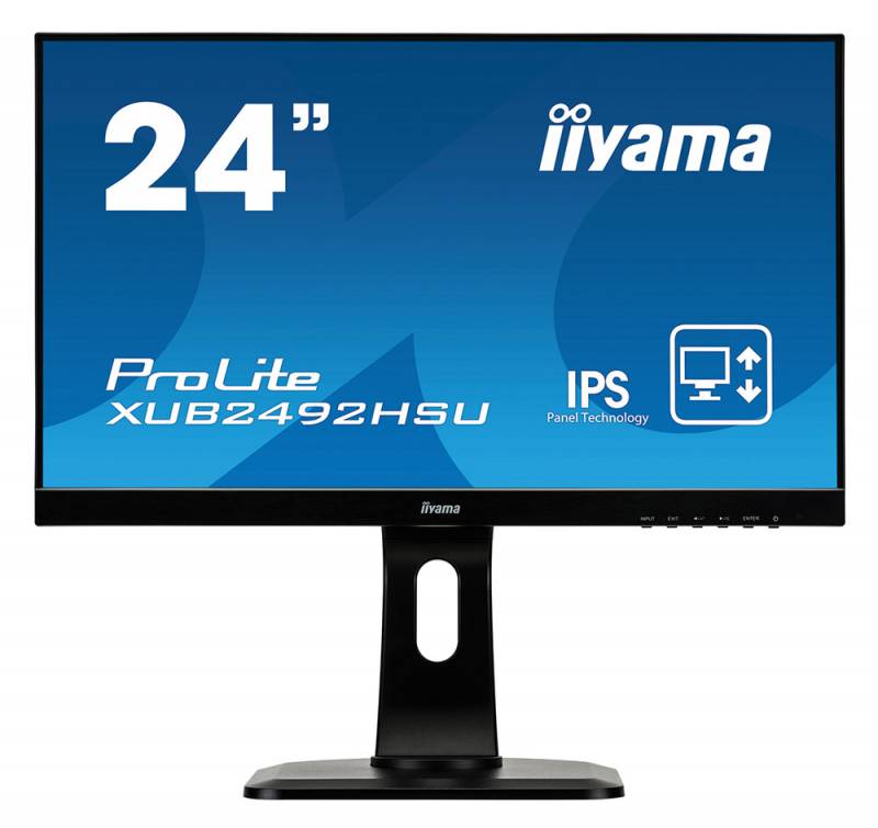 Монитор Iiyama 23.8" ProLite XUB2492HSU-B1 черный IPS LED 4ms 16:9 HDMI M/M матовая HAS Pivot 1000:1 250cd 178гр/178гр 1920x1080 D-Sub DisplayPort FHD USB 5.4кг