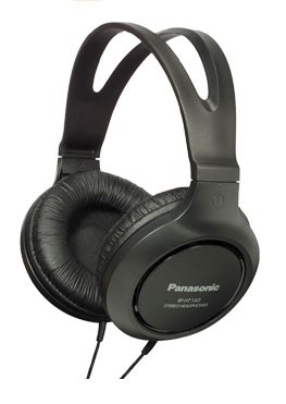 Наушники мониторы Panasonic RP-HT161E-K 2м черный проводные (оголовье)