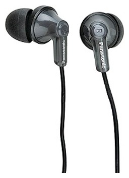 Наушники вкладыши Panasonic RP-HJE118GU 1.1м черный проводные (в ушной раковине)