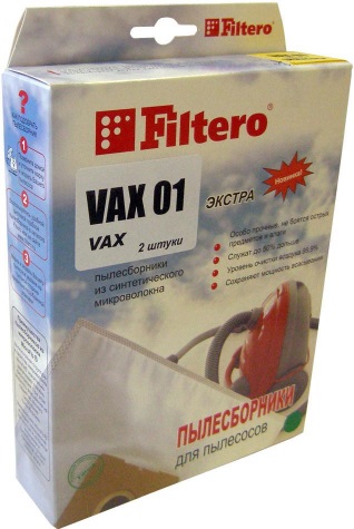 Пылесборники Filtero VAX 01 Экстра пятислойные (2пылесбор.)