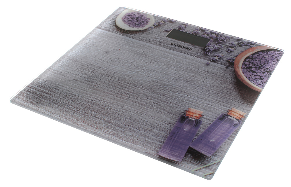 Весы напольные электронные Starwind SSP6031 макс.180кг рисунок/фиолетовый (плохая упаковка)